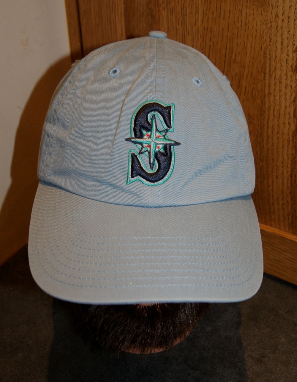 Vintage Seattle Mariners Light Blue Twins Enterprise Strapback Hat Cap Casual